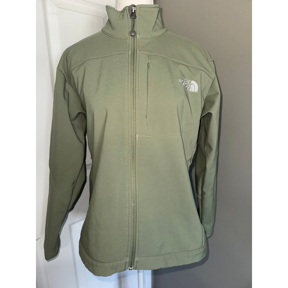 The North Face Apex Softshell Jacket Womens Large Sage Green Gorpcore Outdoor